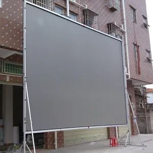 200 250 Inch Large Portable Outdoor Fast Fold Projector Screen With Foldable Stand And Portable Flight Case