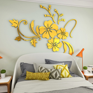 <span class=keywords><strong>Adesivi</strong></span> Murali 3D a Specchio con Fiori per Decorazione Soggiorno, Camera dei Bambini e Casa del Bambino - Product Image 3