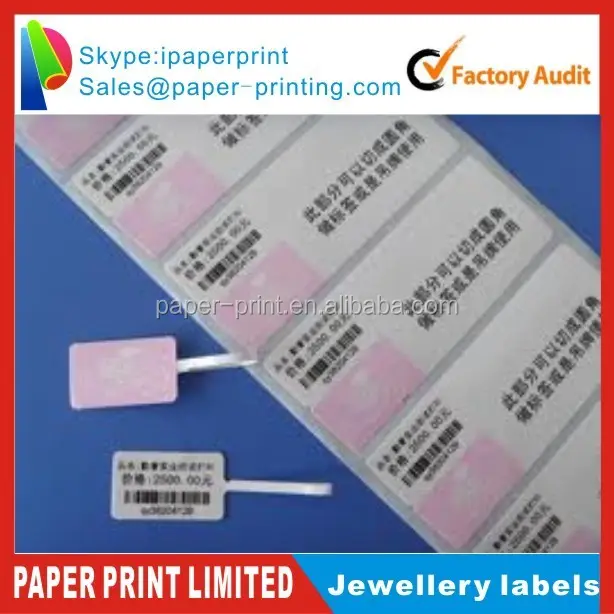 Label Stiker Barcode Perhiasan Pvc Label Rol Stiker Bening