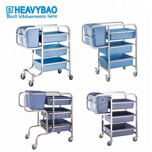Carrito de Servicio de Acero Inoxidable y Plástico para Catering, Hotel, Cocina, Restaurante, Recolección de Platos, Limpieza de Alimentos, Equipo de Catering - Product Image 2