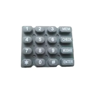 Factory customized high quality silicone rubber conductive button Printing glow keypad