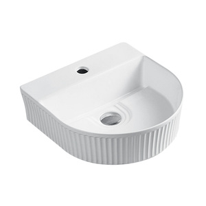 <span class=keywords><strong>Lavabo</strong></span> de encimera de esquina pequeña blanca de diseño de baño - Product Image 1