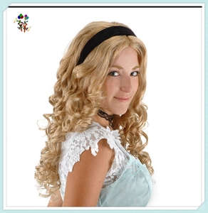 Disfraz de disfraces para niñas Alice Cosplay pelucas sintéticas con diadema - Product Image 2