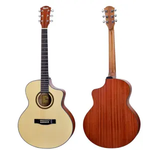 Saiten instrument heiß verkaufen Tayste 40 Zoll OEM Marke hand gefertigte halb akustische Gitarre hergestellt in der chinesischen Gitarren fabrik