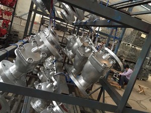 Ansi lớp 150 mặt bích <span class=keywords><strong>Y</strong></span> loại lọc với bộ lọc bằng thép không gỉ cho nước dễ uốn sắt cơ thể kích thước 2in-24in - Product Image 2