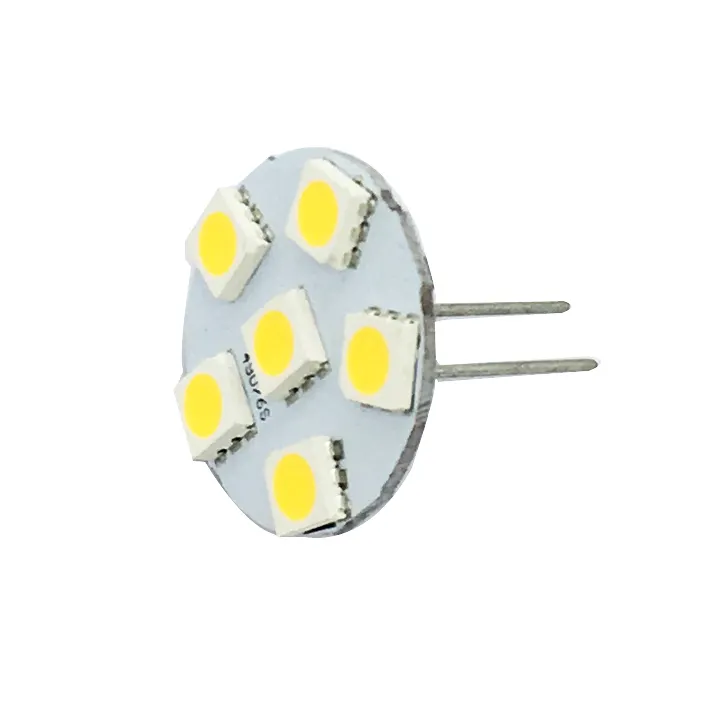 Mini Small G4 6SMD Back Pin Rear Side Pin G4 LED Lamp Board 5050 1.5W LED Lamp Light Bulb