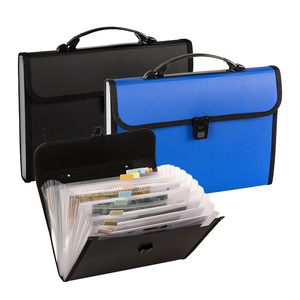 Classic 13 Pocket Letter Size Poly Accordion <strong>File</strong> <strong>Folder</strong> with Handle PP Material for Office Use - Product Image 1