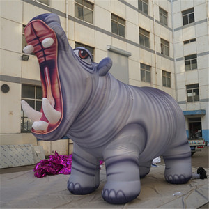 Mới Nhất Parade Inflatable/Giant Inflatable Hippo 4M Cao/Inflatable Động Vật Phim Hoạt Hình Hà Mã Cho Trang Trí Quảng Cáo - Product Image 1