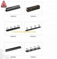 Accessoire d'armoire réseau 2u, support de gestion de câbles horizontaux, support de serveur, avec 4 anneaux métalliques, 19 pouces, chine