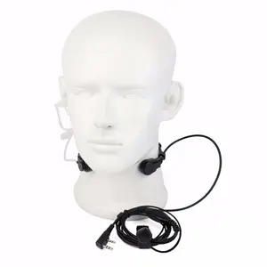 3.5mm 2 Pin In-ear Walkie Talkie Earpiece Mic-Type Acoustic Clear Tube Headset Walkie Talkie Earphone