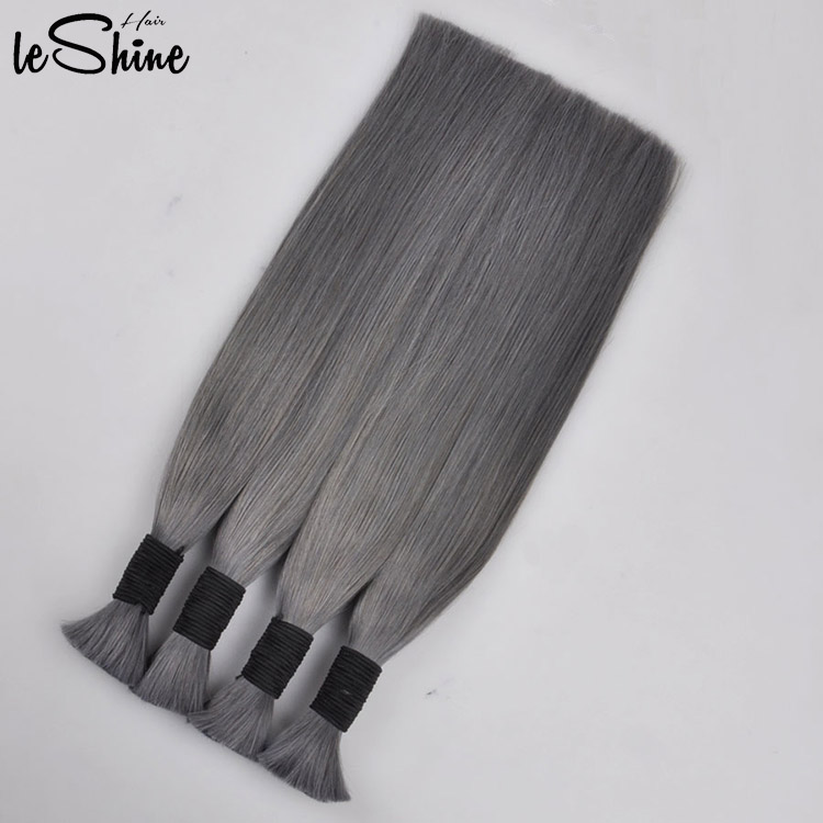 Leshine Virgin Indian Remy Human Bulk Human Hair for Sale編組ヘアブロンドカラー横糸なし