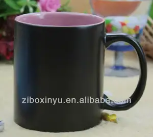 11oz Matt Finished Black color blank Magic mugs FOR ZIBO XINYU