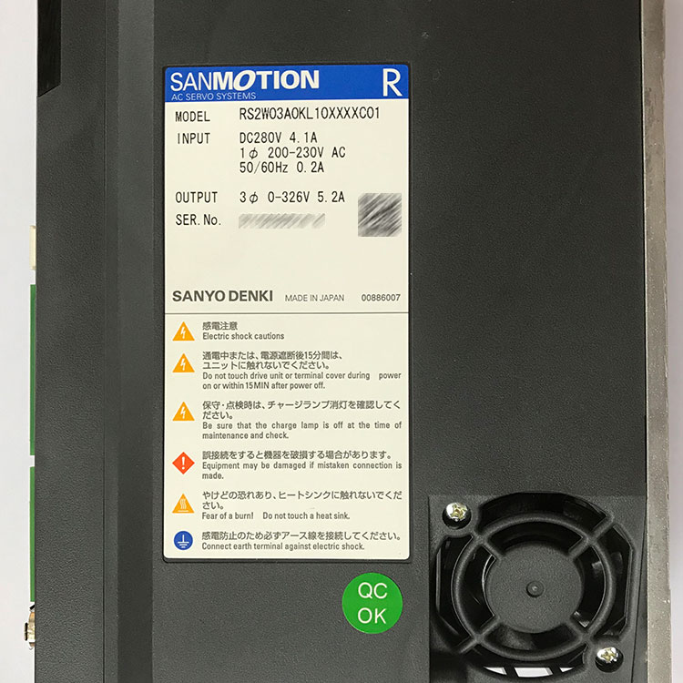 SANYO DENKI RS2W03A0KL10XXXXC01 Sanmotion Original Motor for CNC