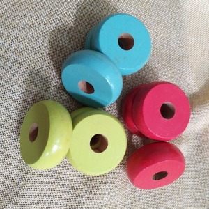 Roue ronde en <span class=keywords><strong>bois</strong></span> coloré 47*17mm, perles plates en <span class=keywords><strong>bois</strong></span> naturel non fini - Product Image 5
