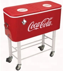 Outdoor Rooling Steel PU Beer Insulated <strong>Cooler</strong> <strong>Box</strong> Cart <strong>on</strong> <strong>Wheel</strong> - Product Image 3