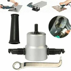 Đôi Đầu Tấm Kim Loại Nibbler Saw Cutter Cắt Dụng Cụ Điện Khoan Không Khí Khoan Tập Tin Đính Kèm Công Cụ Điện