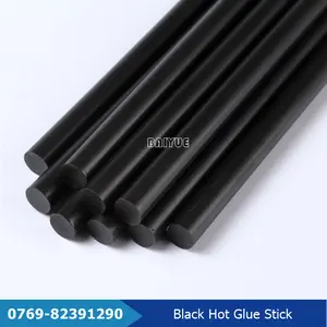 Barra de pegamento de silicona termofusible para ornamento, barras de pegamento adhesivo de fusión en caliente, negro, eva, msds