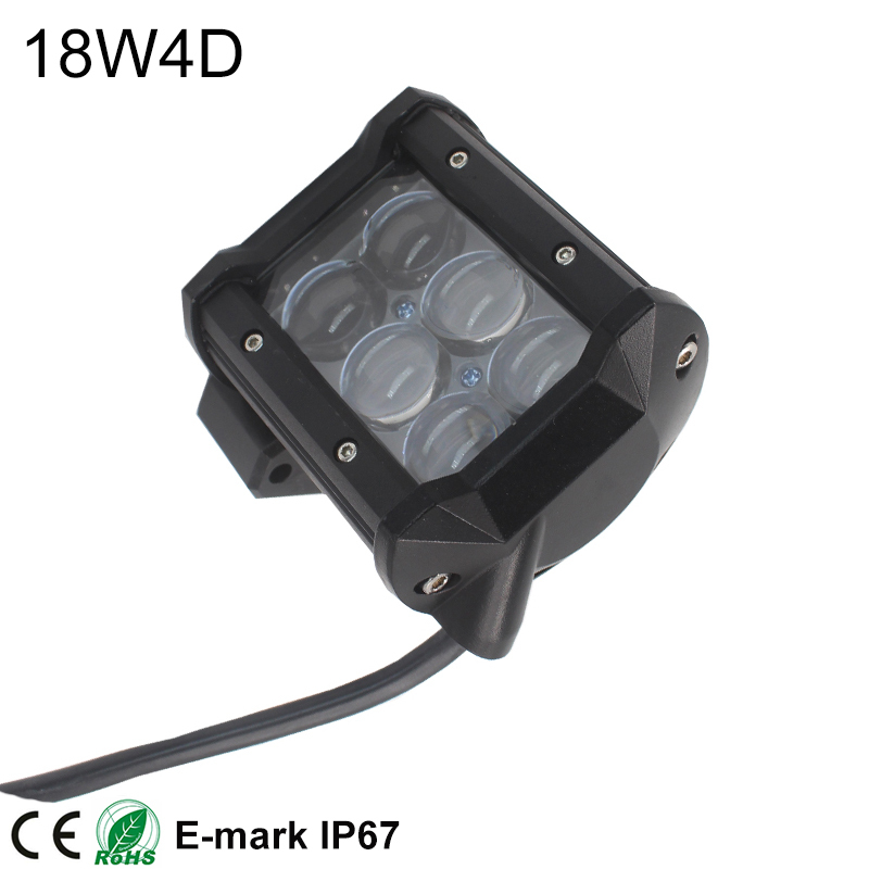 Factory Direct Spot 4inch 4d 18w Roof Mount Led Mini bar Light 12volt China Light Auto Led Work Light bar