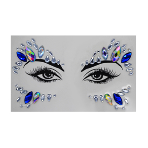 3D Acrylique <span class=keywords><strong>Visage</strong></span> Tatouage Autocollants Paillettes Strass Tatouage Temporaire DIY Fête De Vacances Mascarade Corps Bijoux Du <span class=keywords><strong>Visage</strong></span> Tatouage - Product Image 3