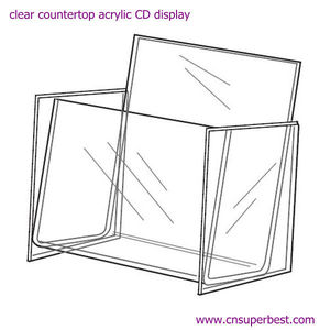 Rõ ràng <span class=keywords><strong>countertop</strong></span> acrylic <span class=keywords><strong>CD</strong></span> hiển thị - Product Image 1