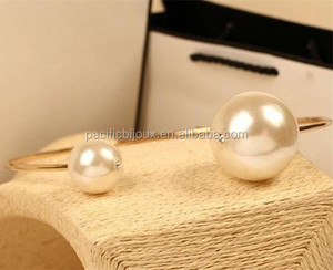 Latest Fashion Style Choker Two Pearl Necklace and <strong>Bracelet</strong> Jewelry Set <strong>Torque</strong> Jewellery Set - Product Image 5