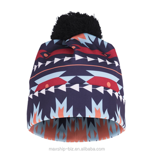 <span class=keywords><strong>Beanie</strong></span> con stampa azteca Boho con Pom Pom - Product Image 2