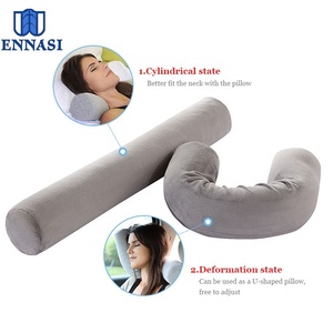 Twist Long Bolster Style Neck Pillow <strong>Memory</strong> <strong>Foam</strong> Lumbar <strong>Roll</strong> Travel Support Pillow CE 100% Polyester Adults Column - Product Image 2