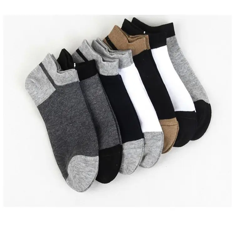 Wholesale bamboo fiber sock for men black ankle and custom ankle socks for men