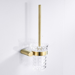 Spazzolato Oro Accessori Per il Bagno Cristallino Tazza Spazzola Per La Pulizia Igienica - Product Image 2