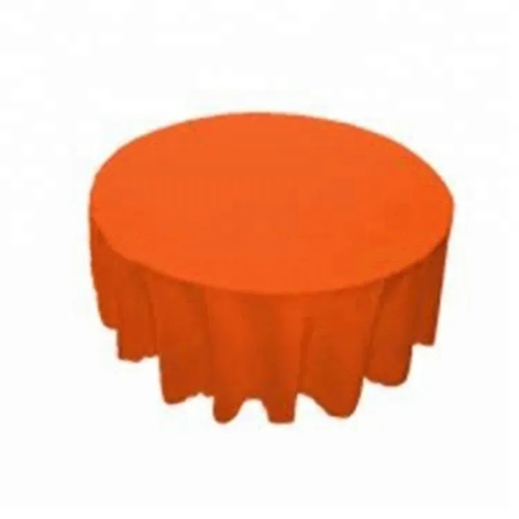 Turuncu yuvarlak polyester masa örtüsü ve masa örtüsü dekoratif yuvarlak masa örtüsü