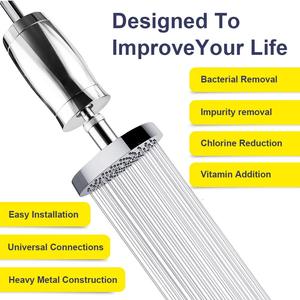 <span class=keywords><strong>Doccia</strong></span> SHF-300 in Alluminio con Filtro Ionico Blu e Vitamina C, Cartuccia Filtrante KDF OEM - Product Image 4