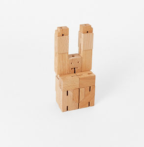 Produits pour bébés Jouet éducatif Puzzle en bois DIY <span class=keywords><strong>Petit</strong></span> <span class=keywords><strong>robot</strong></span> Cubebot en bois Cube - Product Image 5
