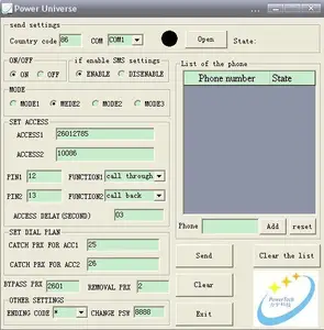 SMS configuration tool