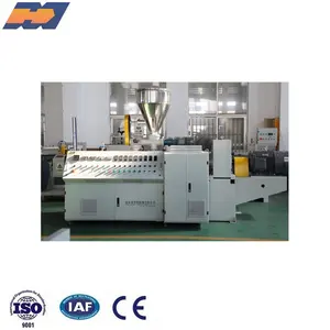 CE/ISO conical twin screw extruder 65/132