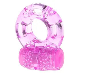 Rubberen Haanring Penis Vergrendelde Tijdvertraging Verbeteren Ejaculatie G-Spot Stimulatie Vibrerende Crystal Dildo Ring Voor Koppels