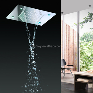 Cacher Pluie Douche Plafond Monté Cascade Précipitations Tête De Douche Haut Débit Thermostatique Grand LED Douche Ensemble - Product Image 5