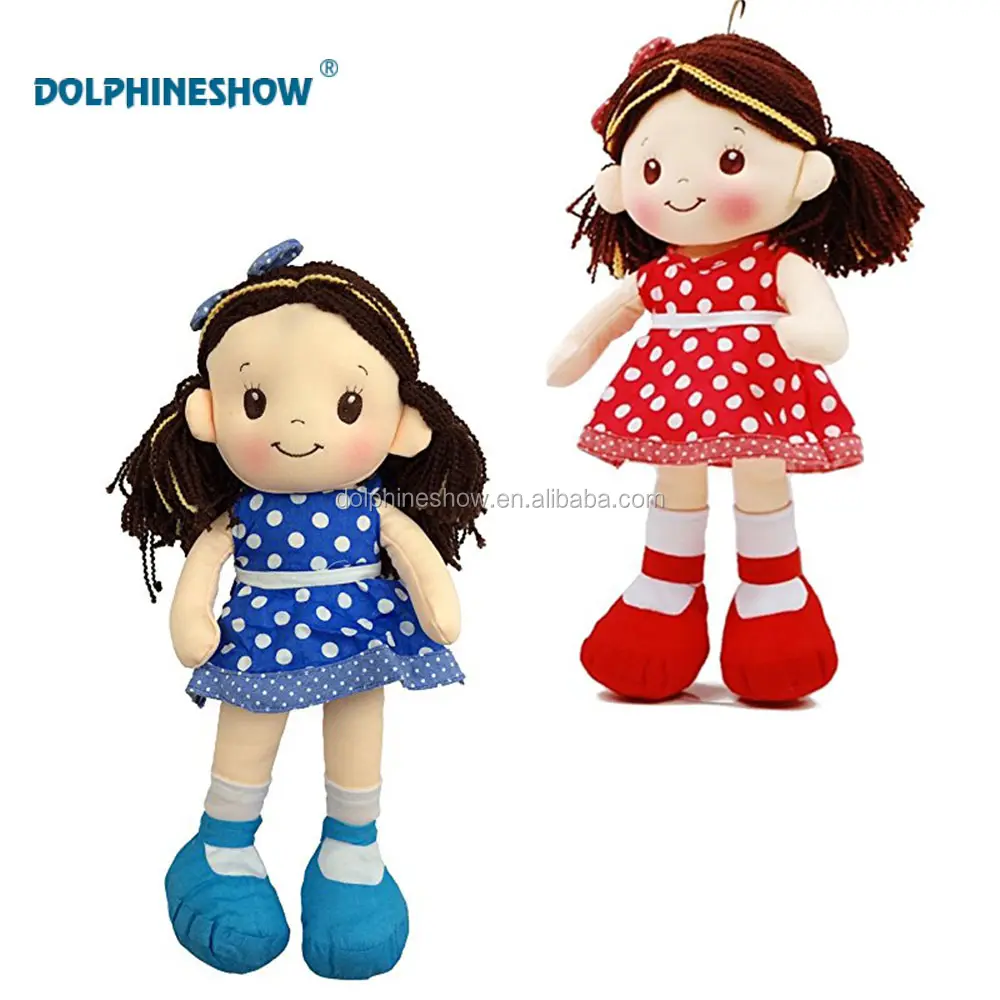 Dễ Thương Plush Bé Gái Nhồi Bông Đồ Chơi Búp Bê Mềm Dress Up Xinh Đẹp Rag Búp Bê