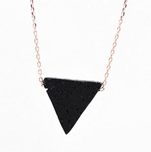 Aromaterapia joyas de hexágono punto rectángulo corazón en forma de gota de piedra de Lava las mujeres collar de difusor del aceite esencial - Product Image 4