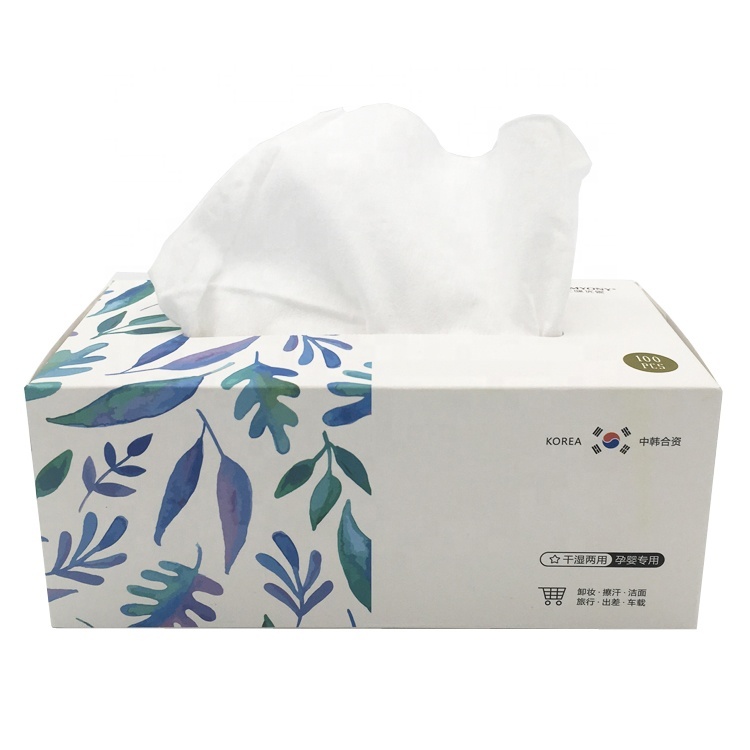 Disposable Natural Material spunlace Nonwoven Makeup Cleaning Make Up Remover spa facial towels for beauty salons