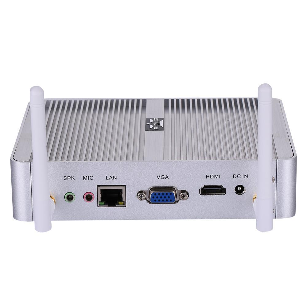 Ordinateur de bureau Fanless Mini PC Win10 Pro / Linux Ubuntu Avec Intel N3150 Partaker B4 WiFi 300 Mbps 4 Go de RAM 128 Go SSD