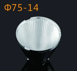Accesorios de iluminación COB reflector para downlight GM-7510 75mm 10mm grado de vacío aluminizing reflector de iluminación empresa comercial