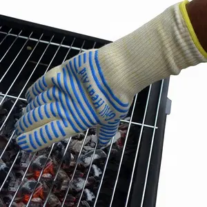 Oven Glove Silicone Yulan CR211 Suppliers Kitchen Oven Extreme Heat Resistant Gloves Silicone BBQ Gloves For Grill Gloves EN407 CE