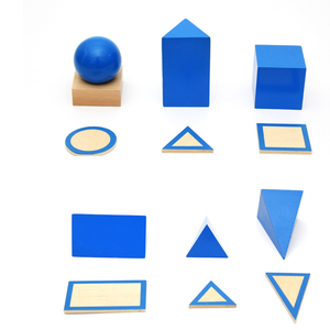 Forme Geometriche Solidi Montessori Di Legno Matematica Giocattolo di Apprendimento e di Educazione Cognitiva - Product Image 4