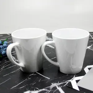 Tasse à café blanche, en céramique, Sublimation, 12oz, pour la Promotion et décoration, livraison gratuite