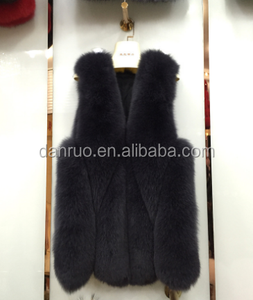 Nueva piel sintética hierba larga chaqueta de piel de zorro - Product Image 4
