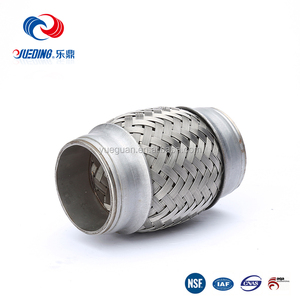 Flex tubo di scarico comune, flessibile a soffietto, <span class=keywords><strong>2</strong></span>,5"x 8"lungo, treccia interna, inox - Product Image 3