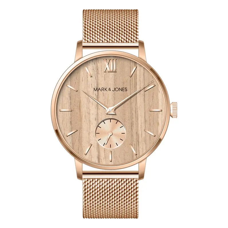 Relojes de madera con banda de malla personalizada para mujer, fabricante de relojes OEM y ODM, de madera, de la serie de OEM y de la moda, de la serie de fabricantes, de la serie de fabricantes, de la serie OEM, de la