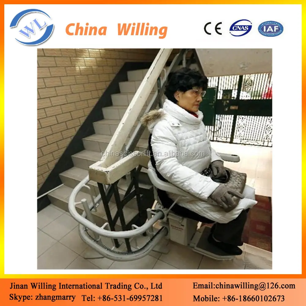 סין 6 m מחיר כיסא נכים מדרגות מעליות חשמלי