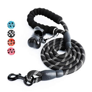 Inteligente de cáñamo corriendo paracord cuerda doble reflectantes dual de la cuerda de nylon de cuero led correa de perro - Product Image 4