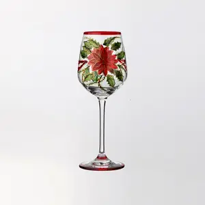 Raymond Hand Painted Wholesale Christmas Red Wine Glass